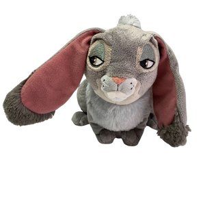Disney Parks Sofia the First Clover Bunny Rabbit Plush Stuffed Toy Gray 8 in